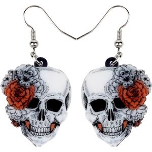 Halloween Day Of The Dead Dangle Earrings